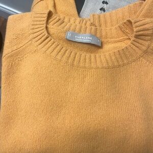 Everlane Women's Recycled Cashmere Crewneck Sweater — orange